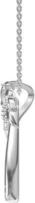 Silver Smile - عقد بقلادة شجرة النخيل الاستوائية الجميلة من الفضة الإسترليني ، مع سلسلة مرساة مقاس 17.5 بوصة للنساء