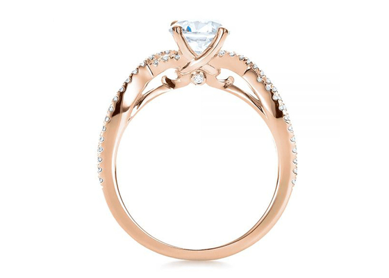 خواتم خطوبة الماس الطبيعي 0.8ct 6.0 مللي متر البعد OEM ODM