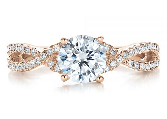 خواتم خطوبة الماس الطبيعي 0.8ct 6.0 مللي متر البعد OEM ODM