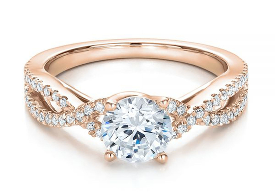 خواتم خطوبة الماس الطبيعي 0.8ct 6.0 مللي متر البعد OEM ODM