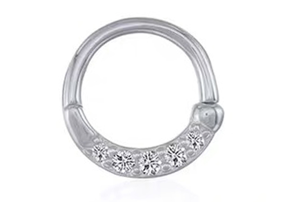 حلقة الأبدية 14K Gold Clicker Piercing OEM ODM لحاجز الأنف