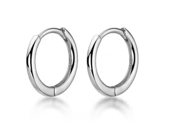 مثير اللولب 14 كيلو الذهب هوب أقراط ODM للنساء 1.2mm × 10mm البعد