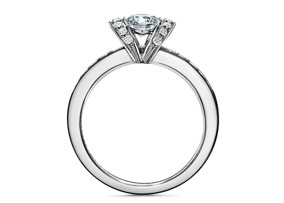 0.78ct خاتم الزواج الاشتباك مجموعة 14 كيلو الذهب الأبيض الصلبة جولة قص 3 ملليمتر
