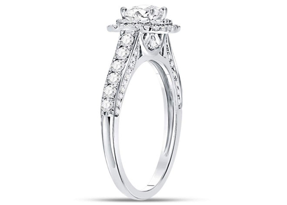 3.65g 14K Solid Gold Jewellery ، 0.8 قيراط مربعة من الذهب الأبيض للنساء