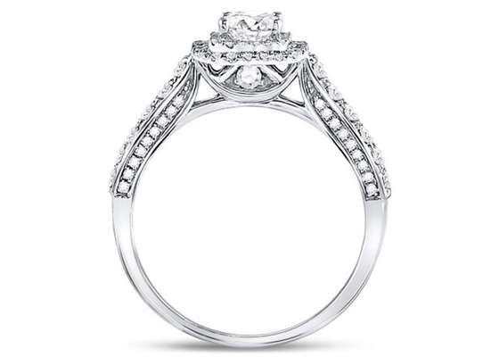 3.65g 14K Solid Gold Jewellery ، 0.8 قيراط مربعة من الذهب الأبيض للنساء