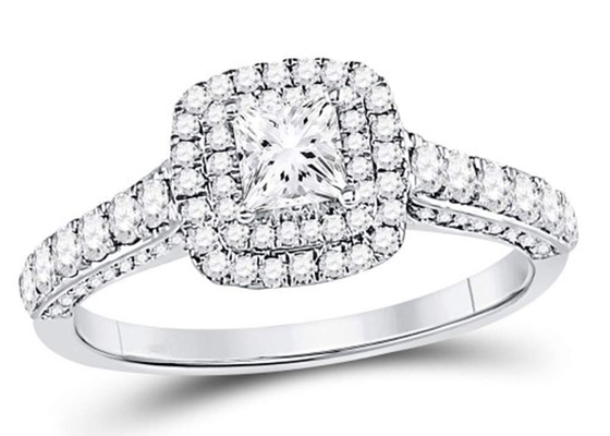 3.65g 14K Solid Gold Jewellery ، 0.8 قيراط مربعة من الذهب الأبيض للنساء