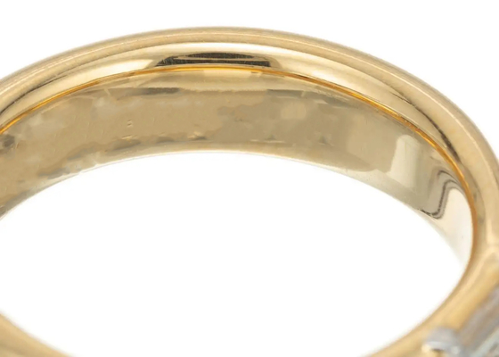 0.58ct 6x4 مللي متر سوليتير ستون 14 كيلو الذهب والمجوهرات الصلبة خاتم الماس الزفاف