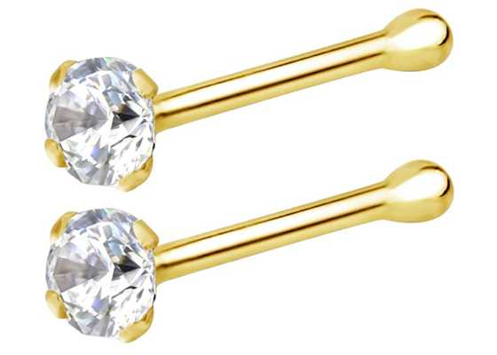 7mm 14k خاتم الأنف الذهب ، غير مزعج الأنف ثقب المجوهرات OEM