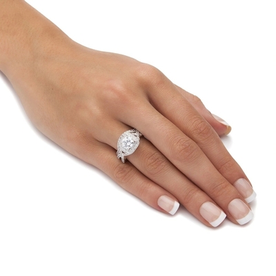 0.92ct SI1 الماس الاشتباك خواتم الزفاف جولة قص للعروس