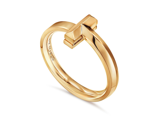 3.89g الوزن 18K خاتم من الذهب الخالص عرض 2.5mm لحضور حفل زفاف