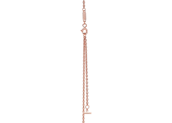 18K Rose Gold Neklace ، عقد بقلادة Smile مقاس 16-18 بوصة بطول قابل للتعديل